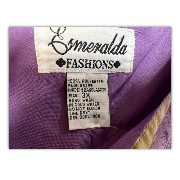 Esmeralda,dress,set,parties/cocktail,long, purple/gold,dress/light coat,size3X.: - Picture 11 of 12